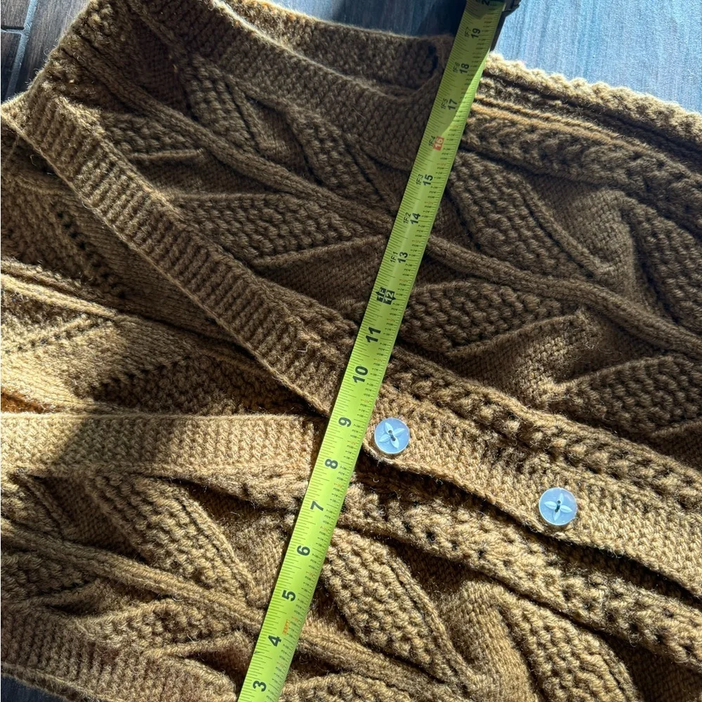 Vintage America Mustard Yellow Knit Button-Front Sweater Vest - Picture 8 of 10